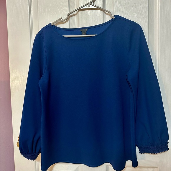 Ann Taylor Tops - Ann Taylor Women's Blue Blouse With Cuff Detail Size Medium